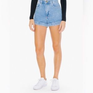 American Apparel | High Waisted Jean Shorts